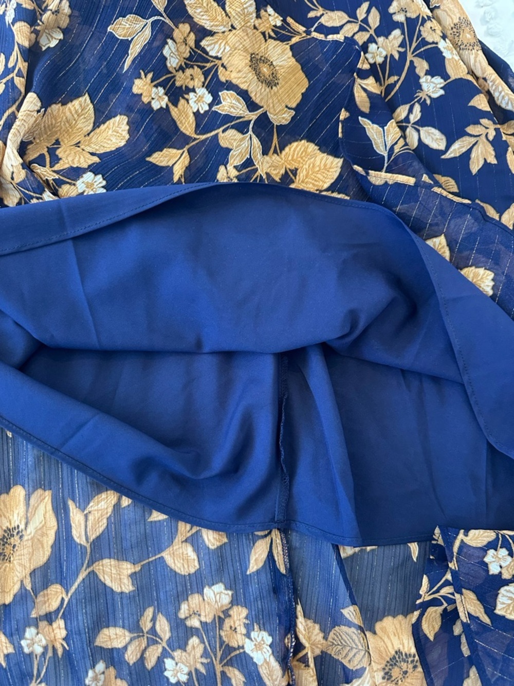 Nanette Lepore sleeveless chiffon floral wrap dress - Picture 11 of 13